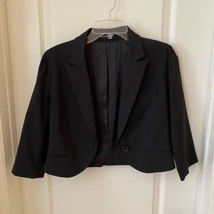 Express black cropped blazer